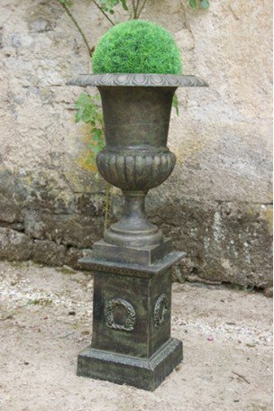 Vase Médicis en fonte Bronze-Vert