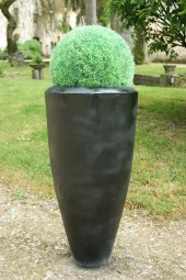 Vase en fonte Noir mat