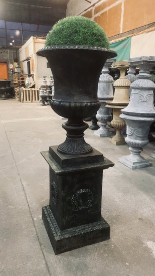 Vase Médicis en fonte Bronze-vert