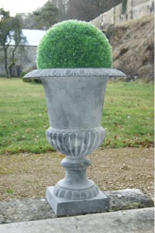 Cast iron Medici vase Grey